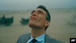 This image released by Universal Pictures shows Cillian Murphy in a scene from 'Oppenheimer.'