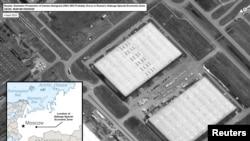 ภาพถ่ายดาวเทียมแสดงให้เห็น จุดที่น่าจะเป็นที่ตั้งของโรงงาน UAV ในเขตเศรษฐกิจพิเศษอาลาบูกา ของรัสเซีย (White House/Handout via Reuters)