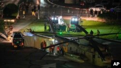 Helikopteri sjell pengjet në Qendrën Mjekësore Spitalore të Fëmijëve në Izrael (24 nëntor 2023)