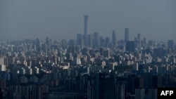 A view of the Central Business District in Beijing, April 30, 2023. China is pouring billions of dollars into efforts to reshape the global information environment.