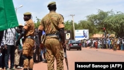Des gendarmes en patrouille le 29 octobre 2018 à Ouahigouya, dans le nord du Burkina Faso.