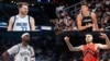 Luka Dončić (Dalas), Bogdan Bogdanović (Atlanta), Bobi Portis (Milvoki) i Huančo Ernangomez (Foto: Reuters/USA Today Sports)