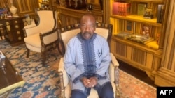 Eteni ya bililingi ya Ali Bongo mokonzi akweyisami na bokonzi na basoda na Gabon, Libreville, 30 sanza ya mwambe 2023.