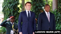 Emmanuel Macron, Presidente da França, e João Lourenço, Presidente de Angola, Luanda, 3 Março 2023
