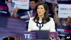 La republicana Nikki Haley en su primer evento de campaña como precandidata de su partido de cara a las elecciones presidenciales de 2024, en Charleston, Carolina del Sur, EEUU, el 15 de febrero de 2015.