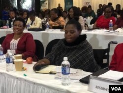 Banengi abangene umhlangano wabesifazana eHarare. (VOA)