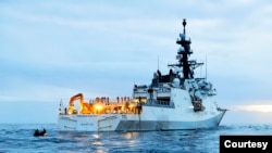 资料照片：美国海岸警卫队“斯特拉顿号”（USCGC Stratton）巡逻舰。