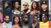 Kombinasi foto artis hip-hop, baris atas dari kiri: 2 Chainz, 6lack, BIA, Diplo, Doechii, DJ Drama, dan Fat Joe, serta bawah dari kiri: Flo Milli, French Montana, JT, Killer Mike, King Combs, Shaq, dan Soulja Boy. (Foto AP)