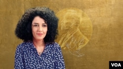 Penerima Hadiah Nobel Perdamaian Iran, Narges Mohammadi, 7 Oktober 2023. (Foto: VOA)