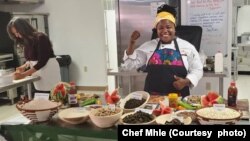 Chef Mhlelusizo Ncube showcasing Zimbabwean cuisines at the African Cuisine & Art Festival in New Mexico, USA