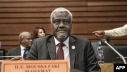 Moussa Faki Mahamat, presidente da Comissão da União Africana, Addis Abeba, 17 Fevereiro 2023