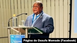 Ossufo Momade, presidente da Renamo, na Conferência Democracia em África, da IDC, Lisboa, 24 Fevereiro 2023 