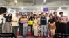 台湾彩虹公民行动协会2023年10月6日召开记者会，公开第21届台湾同志游行的主题为“与多元同行”。(美国之音特约记者李昕儒拍摄) 