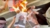 زنان معترض تصاویر 'سران طالبان و حامیان شان' را در کابل آتش زدند