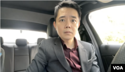 位於南台灣高雄的永瑞實業董事長林修安 (美國之音視訊採訪截圖)