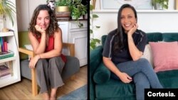 La mexicana Irán Sosa y la colombiana Isabel Cortés, fundadoras de 'Nunca madres', una comunidad que acompaña a aquellas que deciden no tener hijos. [Foto: Cortesía]