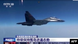 2023年4月9日，解放军在台湾周边进的“联合利剑”军演第二天模拟对台联合精准打击。台湾则数次出动战机防控，并严密监视中共导弹部队的动向。(法新社)