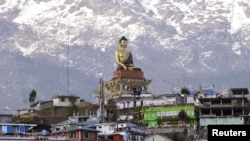 FILE - A Buddha statue is pictured in Tawang in the northeastern state of Arunachal Pradesh, India, April 9, 2017.