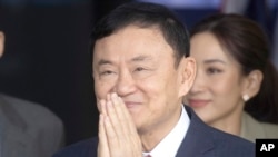 อดีตนายกฯ ทักษิณ ชินวัตร หลังเดินทางกลับถึงไทยเมื่อ 22 ส.ค. 2566