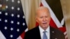 U.S. President Joe Biden speaks during a joint press conference with Kenyan President William Ruto at the White House in Washington, May 23, 2024. A political consultant has been indicted over fake robocalls imitating Biden's voice.