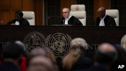 ผู้พิพากษานาวาฟ ซาลาม ที่เป็นประธานของการพิจารณาคดี ที่ศาล ICJ วันที่ 24 พ.ค. 2567