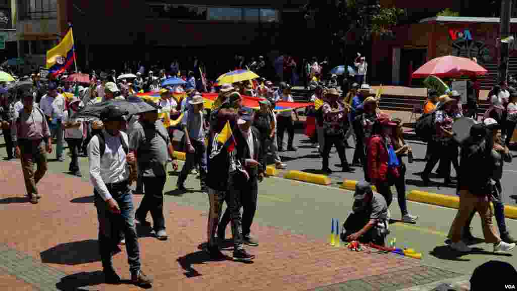 La marcha que fue llamada 'Marcha de la mayoría', fue convocada por el principal partido de oposición, el derechista Centro Democrático.