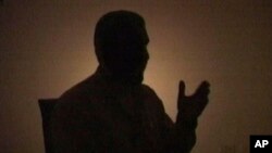 FILE - This image taken from video and released by the militant group Hamas on Aug. 26, 2005, shows the silhouette of a man identified as Mohammed Deif. Deif is believed by many to have been one of the chief architects of the Oct. 7, 2024, attack on southern Israel.