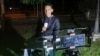 El periodista Luis Alejandro Acosta durante una cobertura. 