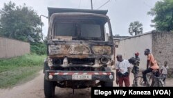 Abanyagihugu batangariye ikamyo yaturiwe mu gitero c'i Buringa