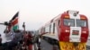 FILE - Peresmian kereta kargo SGR yang diberangkatkan dari depo kontainer pelabuhan dengan kereta api yang didukung China senilai hampir $3,3 miliar, oleh presiden Kenya di Mombasa, Kenya, 30 Mei 2017. (AP/Khalil Senosi)