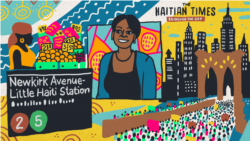 Esta viñeta muestra parte de la vida de los descendientes e inmigrantes haitianos en la comunidad Pequeño Haití, en Brooklyn, Nueva York. [Una ilustración de Oleksandr Danylenko, VOA].