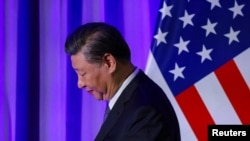 中國國家主席習近平2023年11月15日在舊金山出席美國商界主辦的晚宴並發表演說。