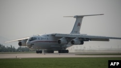 북한 고려항공의 IL-76 항공기. (자료사진)