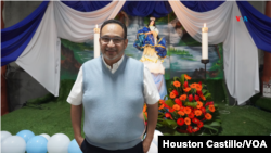 Anibal Toruño es un periodista nicaragüense devoto de la Purísima Concepción de María. Foto Houston Castillo, VOA