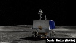 This artist illustration depicts the VIPER rover, which is scheduled to be launched to the moon in 2024. (NASA/Illustration by Daniel Rutter)