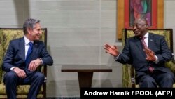 Reunião entre o Secretário de Estado dos EUA, Antony Blinken, e o presidente da África do Sul, Cyril Ramaphosa, 9 Agosto 2022