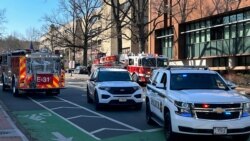 美國特勤局車輛封鎖了通往以色列駐華盛頓大使館的街道。(2024年2月25日)