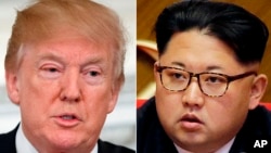 도널드 트럼프 미국 대통령과 문재인 한국 대통령. 