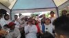 Menko Polhukam Mahfud MD bersama kementerian dan lembaga negara saat memberikan pernyataan dukungan pengesahan RUU PPRT di Jakarta Minggu (12/2/2023). Foto: Video Komnas HAM