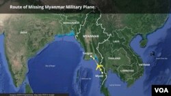 ផ្លូវ​ដែល​យន្តហោះ​យោធា​មីយ៉ាន់ម៉ា​បាន​បាត់