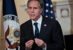 FILE - In this March 3, 2021, file photo, Secretary of State Antony Blinken speaks on foreign policy at the State Department in Washington.