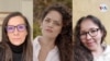 La venezolana Keila Vall de la Ville (izq.), la colombiana Cristina Bendek y la mexicana Ave Barrera (der.) hablaron a la VOA sobre sus procesos creativos, que comentarán en la Feria del Libro de Miami, 2022. [Fotos: Pungui Muller, y Cortesía de Ave Barrera y Cristina Bendek].
