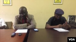 Munyori wesangano revarairidzi reZINEU, VaCharles Chinosengwa naVaTasaranarwo Farai veZimbabwe Democratic Teachers Union
