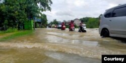 Banjir mulai surut pada Senin (2/1) di lima kecamatan di Kabupaten Pati, Jawa Tengah.foto BPBD Kab Pati