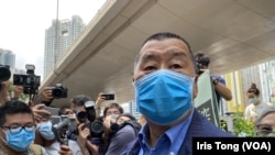 Jimmy Lai (Li Zhiying), pendiri Next Media Group di Hong Kong. (Voice of America /Tang Huiyun) 