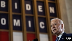 美国总统乔·拜登（Joe Biden)在芝加哥发表有关经济愿景的讲话（2023年6月28日）