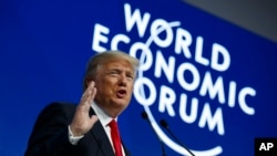 Shugaban Amurka Donald Trump a taron tattalin arziki a Switzerland