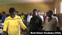 Students gather in class at the Presbyterian School of Science and Technology after fellow students and their principal were kidnapped in Bafut, near Bamenda, Cameroon, Nov. 5, 2018.