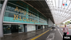 El aeropuerto de Managua, Nicaragua. Foto Houston Castillo, VOA.