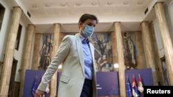 Arhiva - Pemijerka Srbije Ana Brnabić, 8. juli 2020 (Foto: Rojters, Marko Đurica)